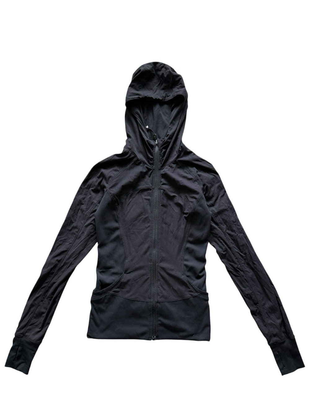 Women’s Lululemon In Flux Reversible Hooded Zip Up Black Hoodie Jacket Size 6
